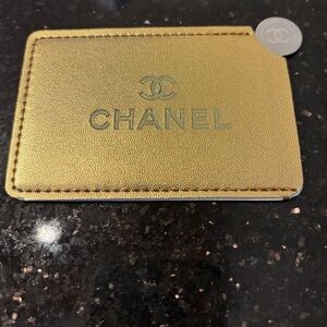 NEW Chanel Beauty Gold Mirror Card Holder Sleeve